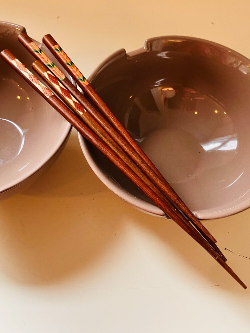 Vintage Set of 2 Ramen Bowls - Pier One Import - Picture 10 of 10